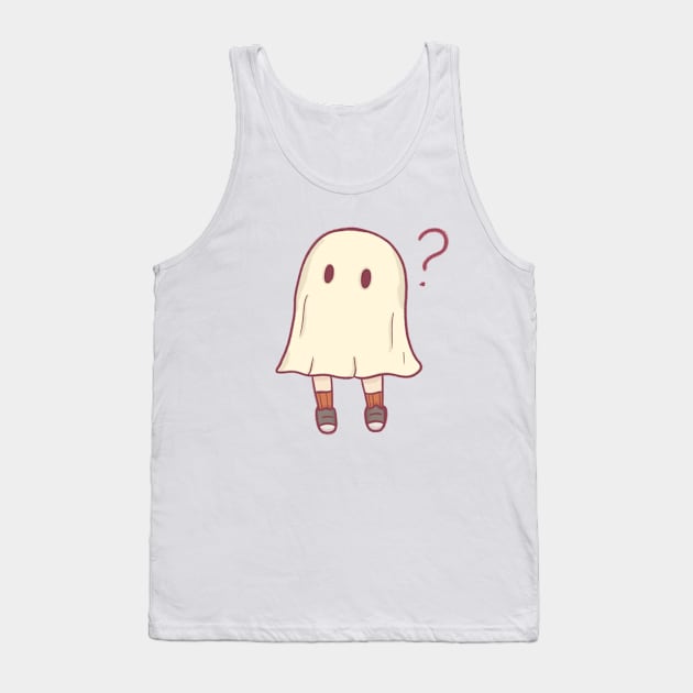 Cute confused halloween ghost Tank Top by Zakuro